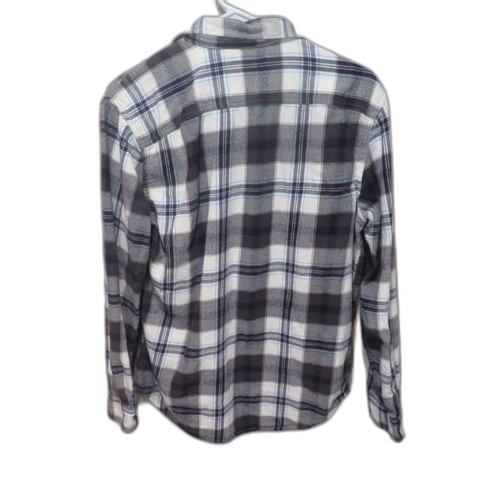 American Eagle Plaid Button Up Flannel Shirt Size M Prep - Picture 3 of 5